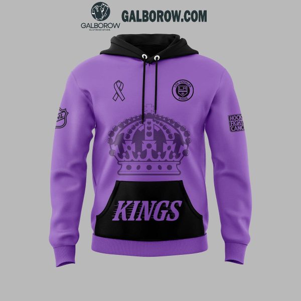 Los Angeles Kings 2024 Hockey Fights Cancer Hockey Honor Hoodie T-Shirt