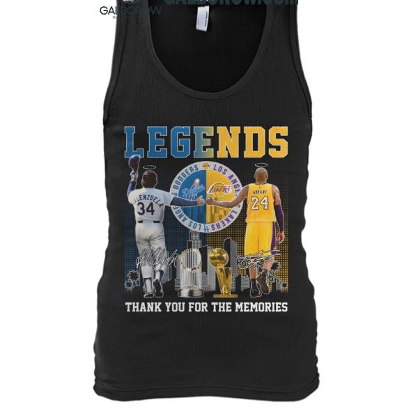 Los Angeles Lakers Kobe Bryant LA Dodgers Valenzuela The Memories T Shirt