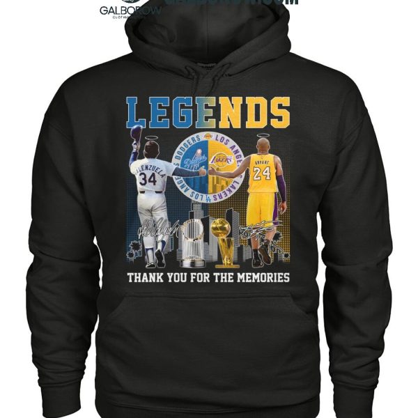 Los Angeles Lakers Kobe Bryant LA Dodgers Valenzuela The Memories T Shirt