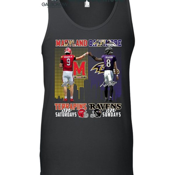 Maryland Terrapins On Saturdays Baltimore Ravens On Sundays T Shirt