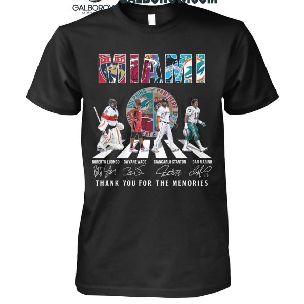 Miami Dolphins Marino Florida Panthers Luongo Heat Wade Marlins Stanton T-Shirt