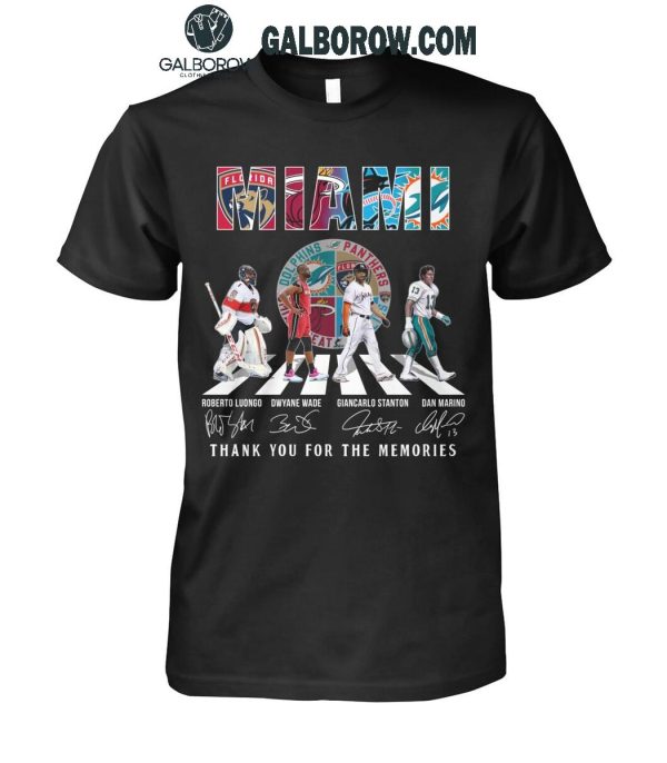 Miami Dolphins Marino Florida Panthers Luongo Heat Wade Marlins Stanton T-Shirt