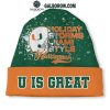 Miami Hurricanes Go Canes Merry Hurricanes Christmas Beanie Hat