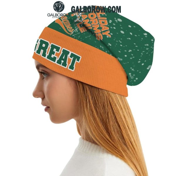 Miami Hurricanes Holiday Storms Miami Style Christmas Beanie Hat