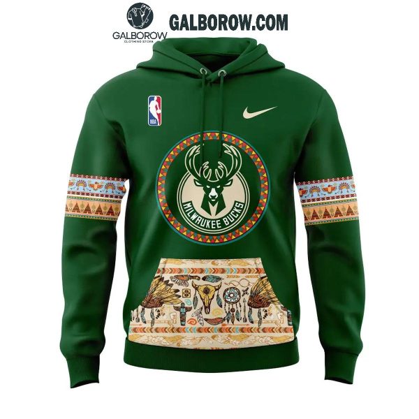 Milwaukee Bucks The Pride Of Native American Heritage 2024 Celebrating Hoodie T-Shirt