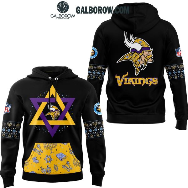 Minnesota Vikings 2024 Hanukkah Holliday Football Hoodie T-Shirt