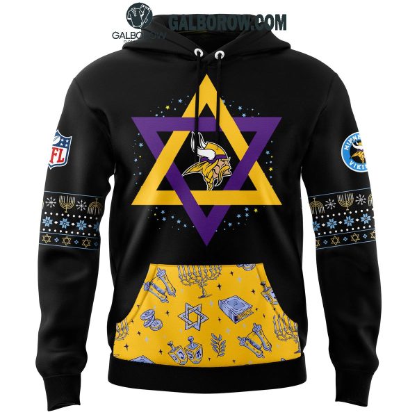 Minnesota Vikings 2024 Hanukkah Holliday Football Hoodie T-Shirt