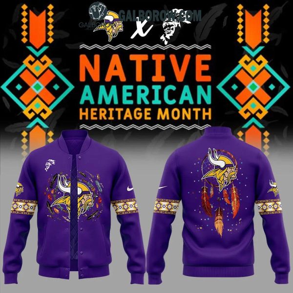 Minnesota Vikings Native American Heritage Night 2024 Baseball Jacket