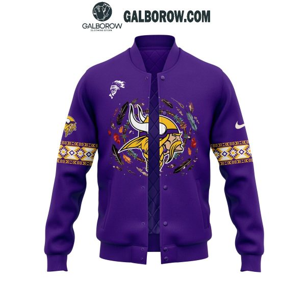 Minnesota Vikings Native American Heritage Night 2024 Baseball Jacket