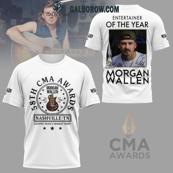 Morgan Wallen Entertainer Of The Year 58th CMA Award 2024 Hoodie T-Shirt White