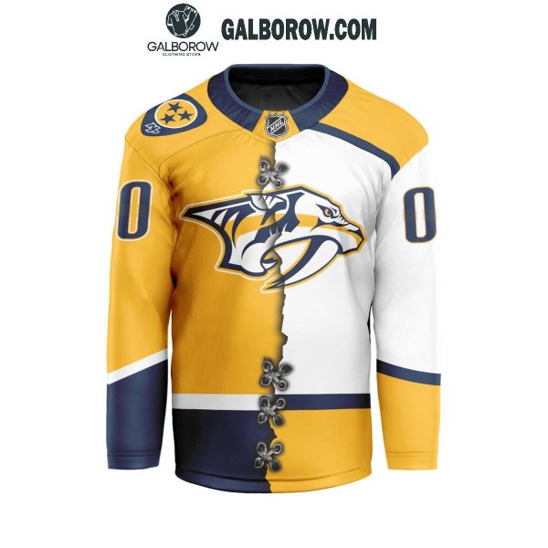 Nashville Predators 2024 Home Mix Away Personalized Hockey Jersey