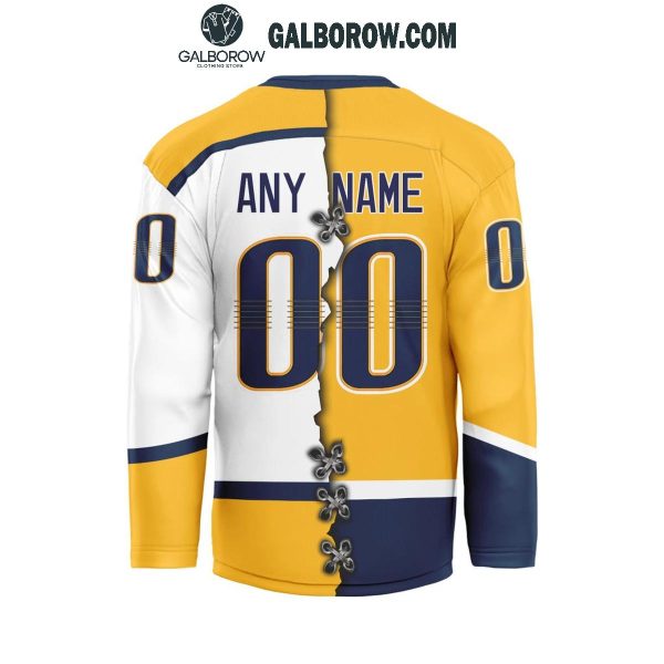 Nashville Predators 2024 Home Mix Away Personalized Hockey Jersey