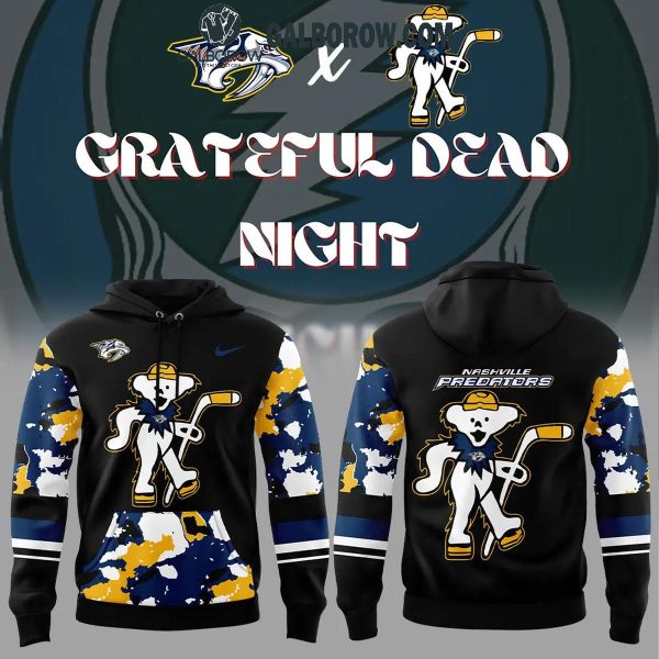 Nashville Predators Grateful Dead Hockey And Rock Night Hoodie T-Shirt