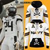 Navy Midshipmen 2024 Rivalry Fear The Bones Performance Hoodie T-Shirt White