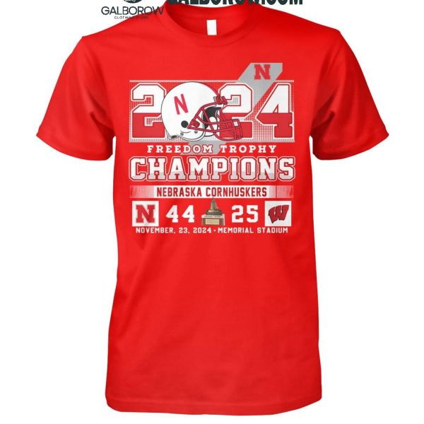 Nebraska Cornhuskers 2024 Freedom Trophy Memorial Stadium T Shirt