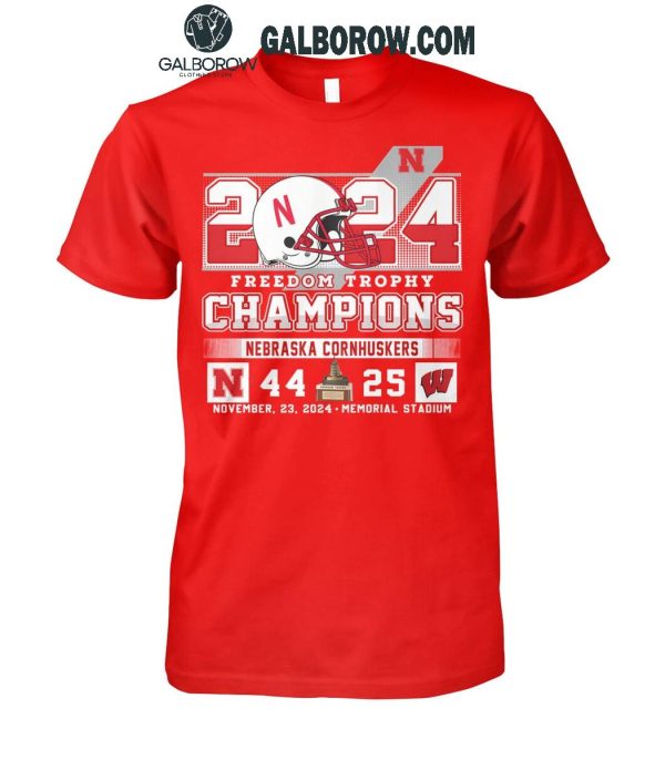 Nebraska Cornhuskers 2024 Freedom Trophy Memorial Stadium T-Shirt