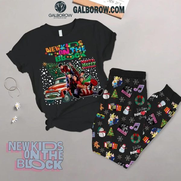 New Kids On The Block Merry Merry 2024 Christmas Fleece Pajamas Set