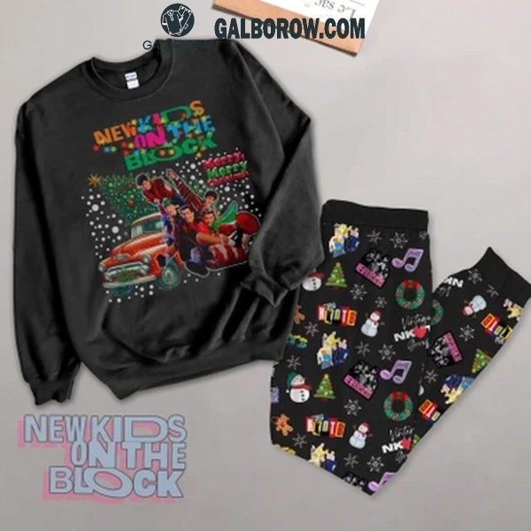 New Kids On The Block Merry Merry 2024 Christmas Fleece Pajamas Set