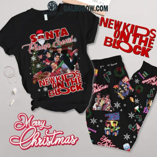 New Kids On The Block Santa Merry Christmas 2024 Fleece Pajamas Set