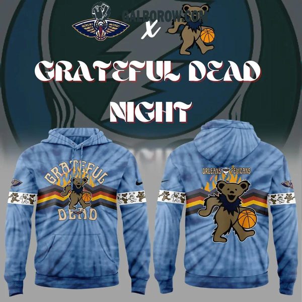 New Orleans Pelicans Grateful Dead Enjoy The Night 2024 Hoodie T-Shirt