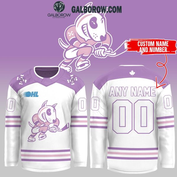 Niagara IceDogs Mascot Bones 2024 Personalized Hockey Jersey