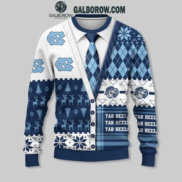 North Carolina Tar Heels Office Style 2024 Christmas Ugly Sweater