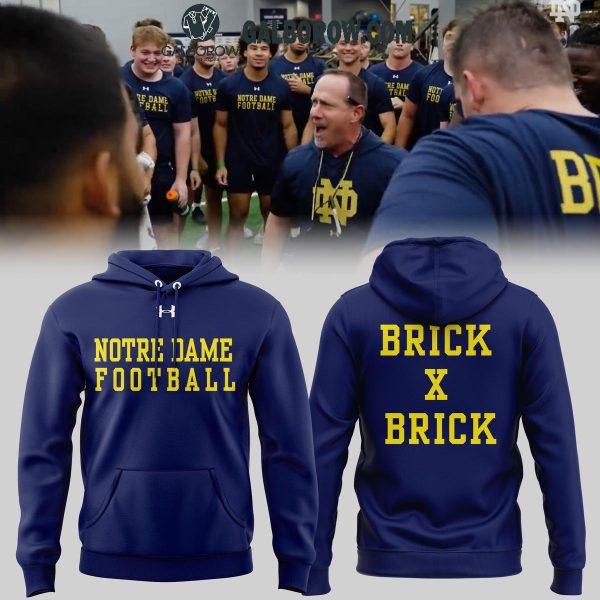 Notre Dame Fighting Irish Brick x Brick Notre Dame Football 2024 Hoodie T-Shirt