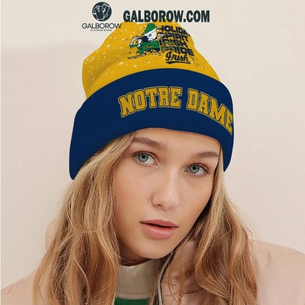 Notre Dame Fighting Irish Holiday Spirit Irish Pride Christmas Beanie Hat