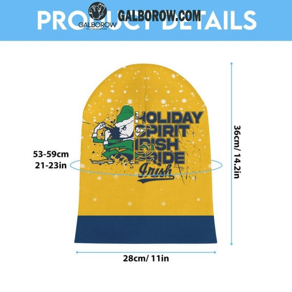 Notre Dame Fighting Irish Holiday Spirit Irish Pride Christmas Beanie Hat