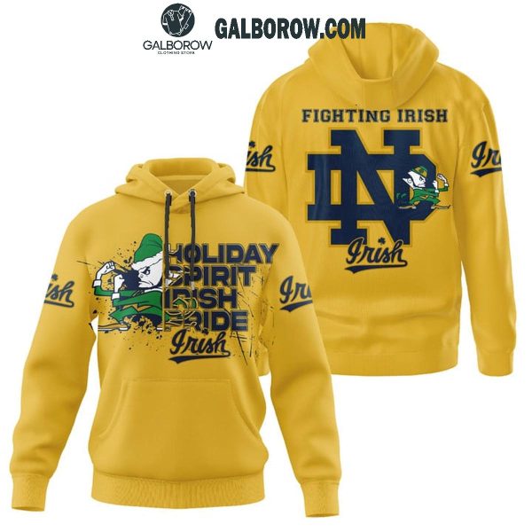 Notre Dame Fighting Irish Holiday Spirit Irish Pride Christmas Hoodie T-Shirt