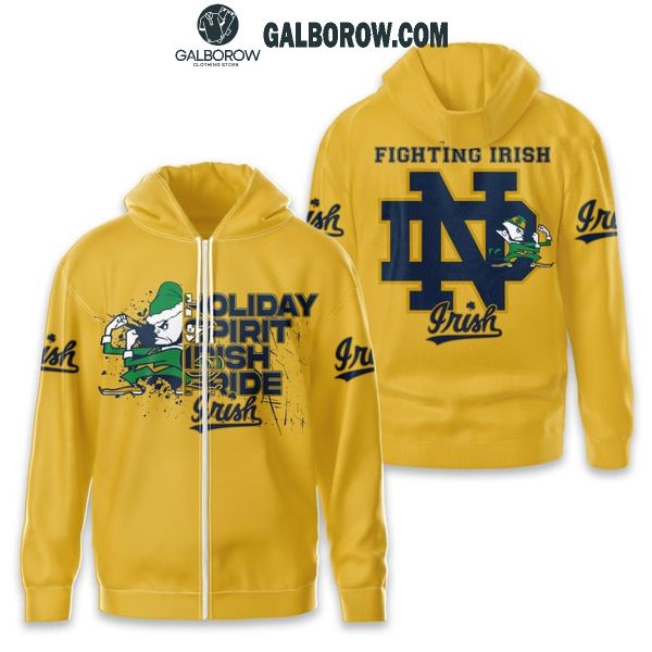 Notre Dame Fighting Irish Holiday Spirit Irish Pride Christmas Hoodie T-Shirt