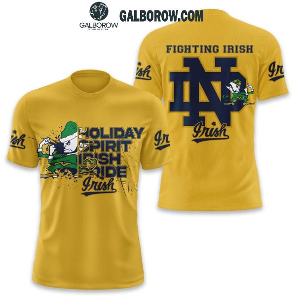 Notre Dame Fighting Irish Holiday Spirit Irish Pride Christmas Hoodie T-Shirt