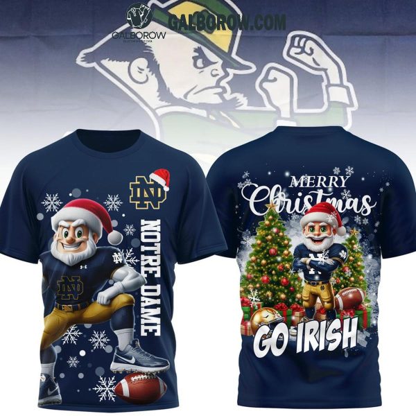 Notre Dame Fighting Irish Merry Christmas And Happy Irish Year Hoodie T-Shirt