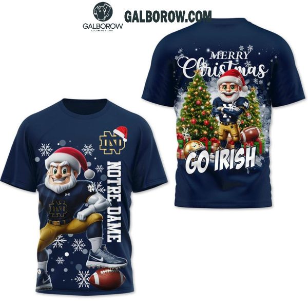 Notre Dame Fighting Irish Merry Christmas And Happy Irish Year Hoodie T-Shirt