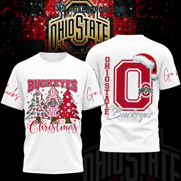 Ohio State Buckeyes Christmas Santa Is Coming To Town Hoodie T-Shirt