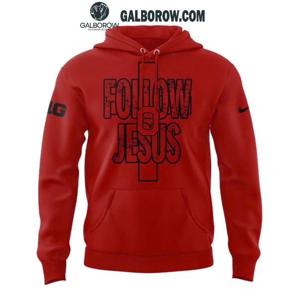 Ohio State Buckeyes Follow Jesus Have Faith 2024 Red Hoodie T-Shirt