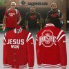 Ohio State Buckeyes Jesus Won 2024 Black Baseball Jacket