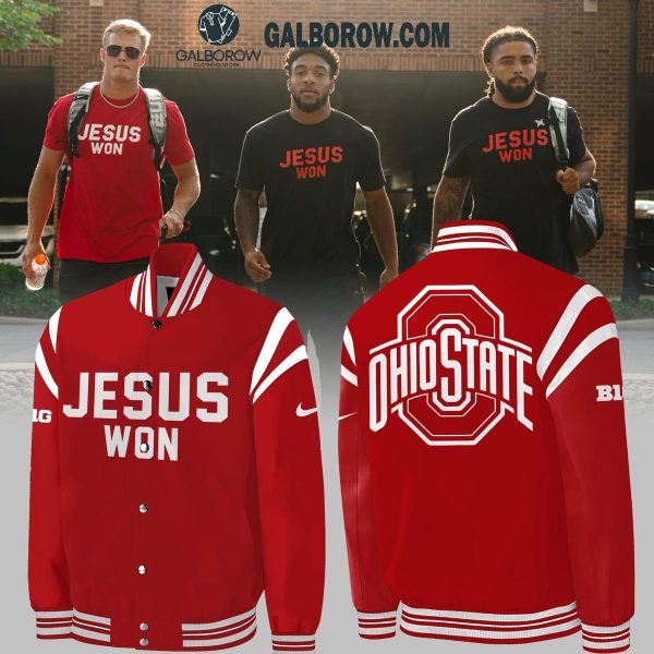 Ohio State Buckeyes Jesus Won 2024 Baseball Jacket Red