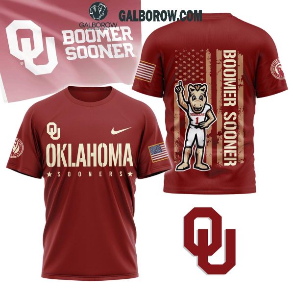 Oklahoma Sooners America Colors Patriots Spirit Boomer Sooner Hoodie T-Shirt