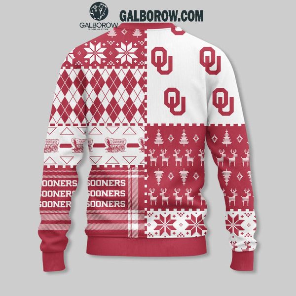 Oklahoma Sooners Football Office Style 2024 Christmas Ugly Sweater