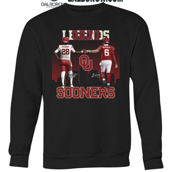 Oklahoma Sooners The Legends Adrian Peterson Baker Mayfield T Shirt