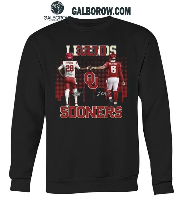 Oklahoma Sooners The Legends Adrian Peterson Baker Mayfield T-Shirt