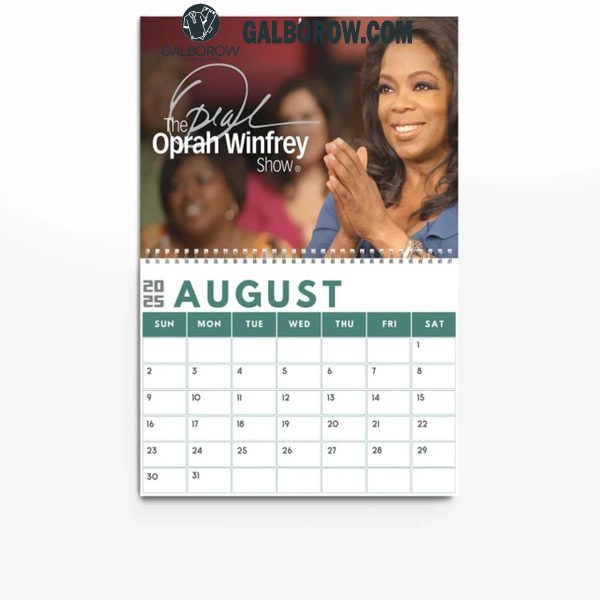 Oprah Winfrey Celebrating A Brand New Year 2025 Wall Hanging And Desk Calendar