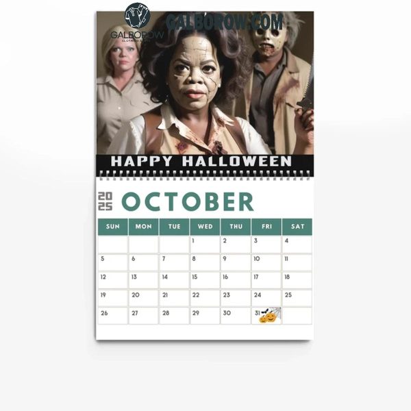 Oprah Winfrey Celebrating A Brand New Year 2025 Wall Hanging And Desk Calendar