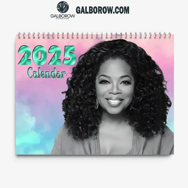 Oprah Winfrey Celebrating A Brand New Year 2025 Wall Hanging And Desk Calendar