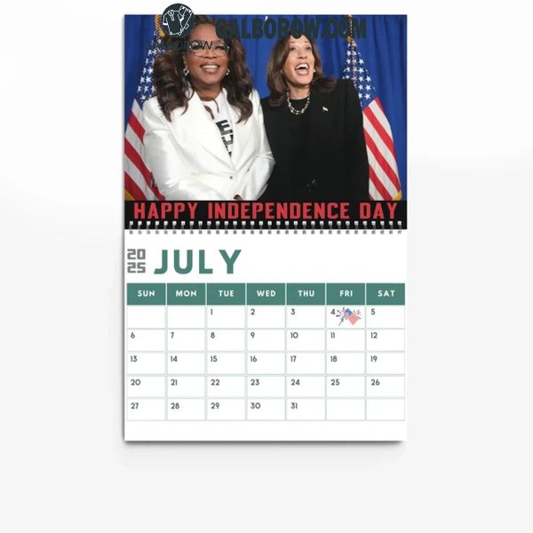 Oprah Winfrey Celebrating A Brand New Year 2025 Wall Hanging And Desk Calendar