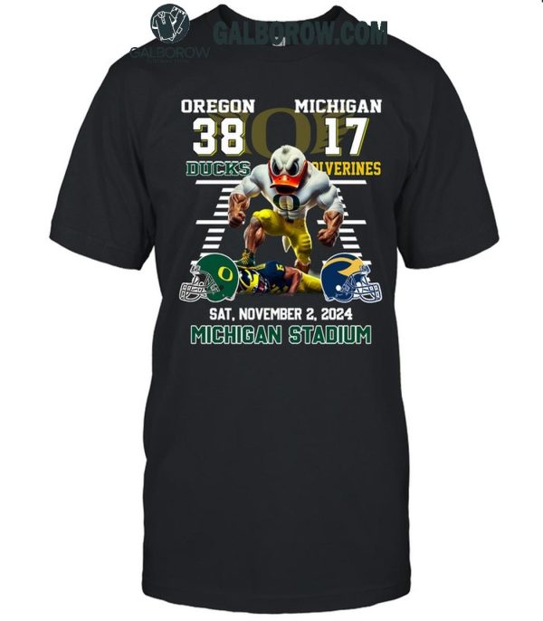 Oregon Ducks Beat Michigan Wolverines 2024 In Michigan Stadium T-Shirt