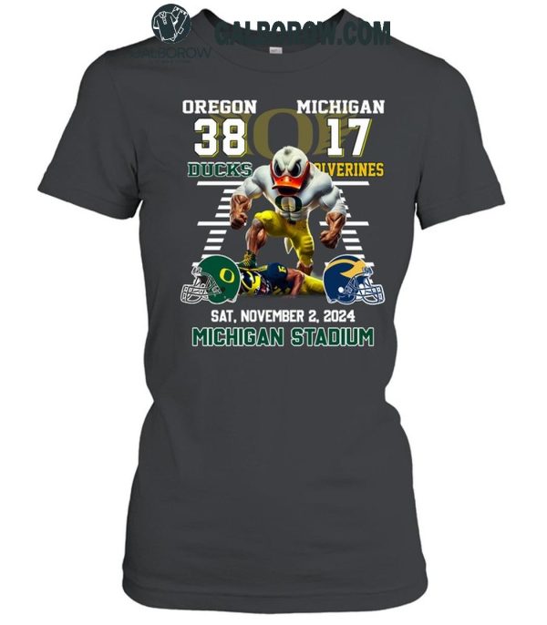 Oregon Ducks Beat Michigan Wolverines 2024 In Michigan Stadium T-Shirt