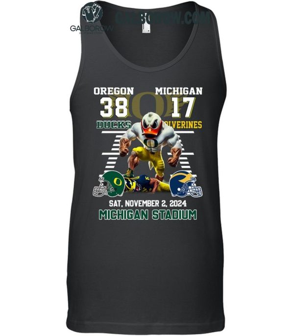 Oregon Ducks Beat Michigan Wolverines 2024 In Michigan Stadium T-Shirt