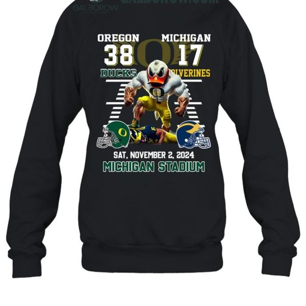 Oregon Ducks Beat Michigan Wolverines 2024 In Michigan Stadium T Shirt